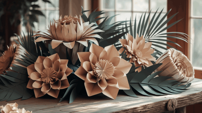How To Make Diy Tropical Paper Flowers For Home Decor Easily