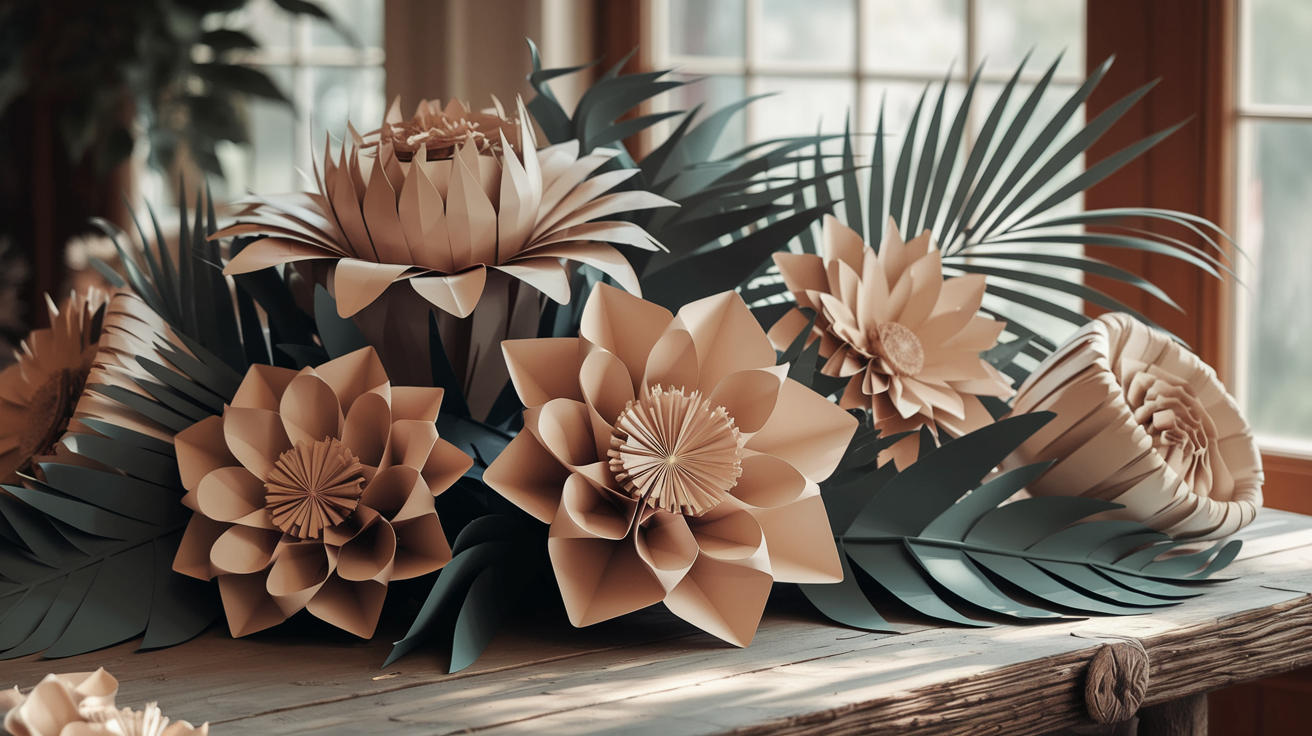How To Make Diy Tropical Paper Flowers For Home Decor Easily