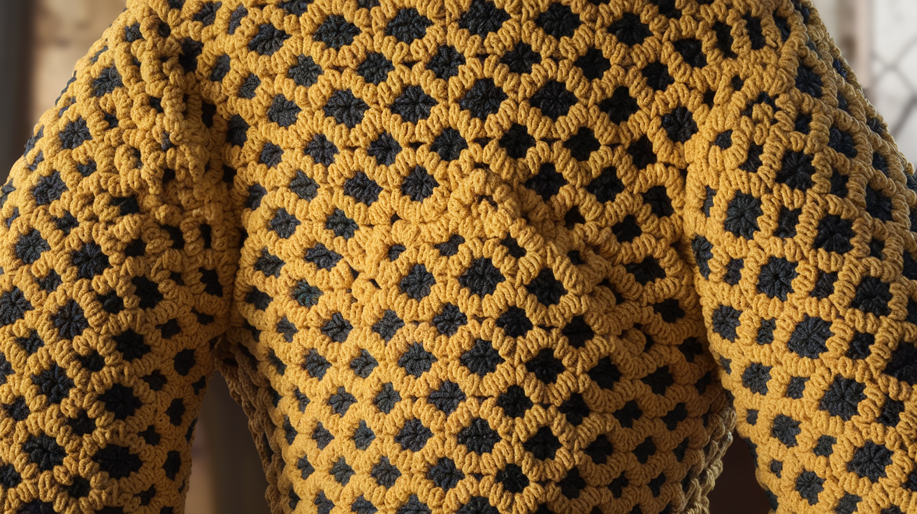 How To Crochet A Honeycomb Cardigan With Granny Squares