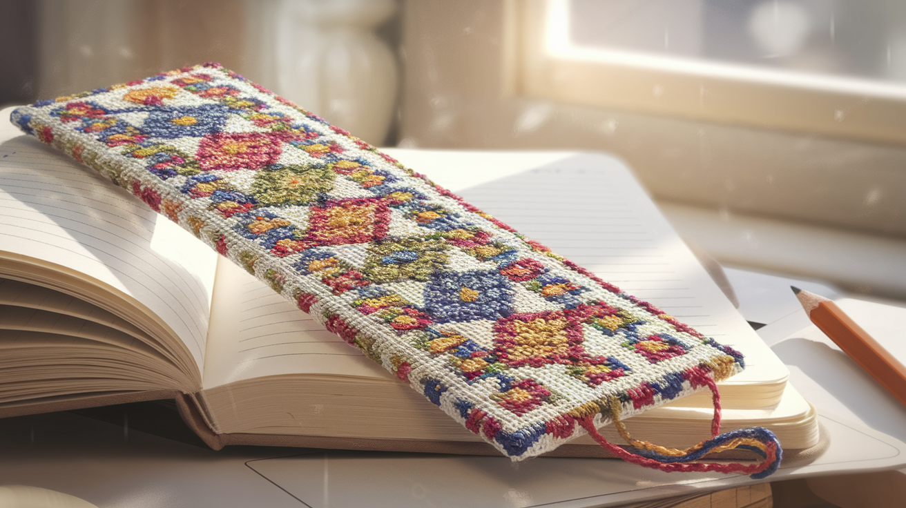 Easy Cross Stitch Pencil Bookmark Pattern For Back To School