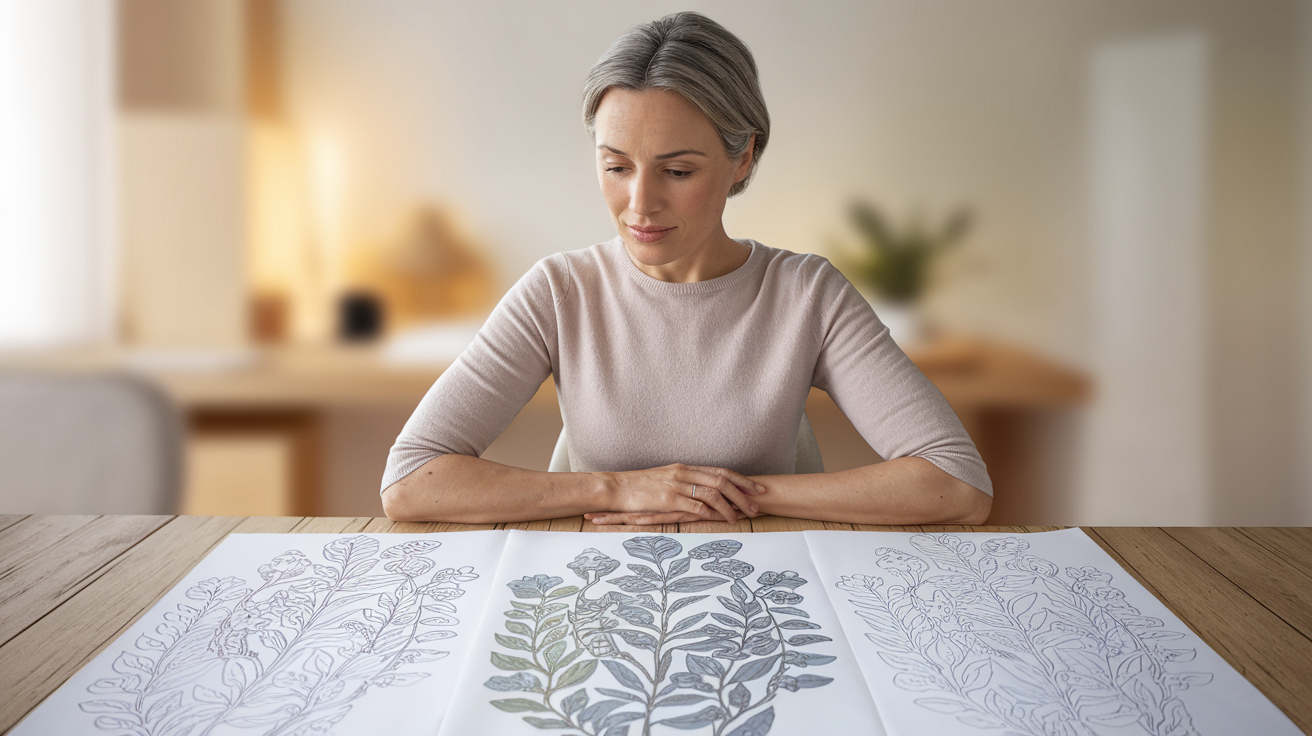 Perimenopause Calming Coloring Sheets For Women Over 40