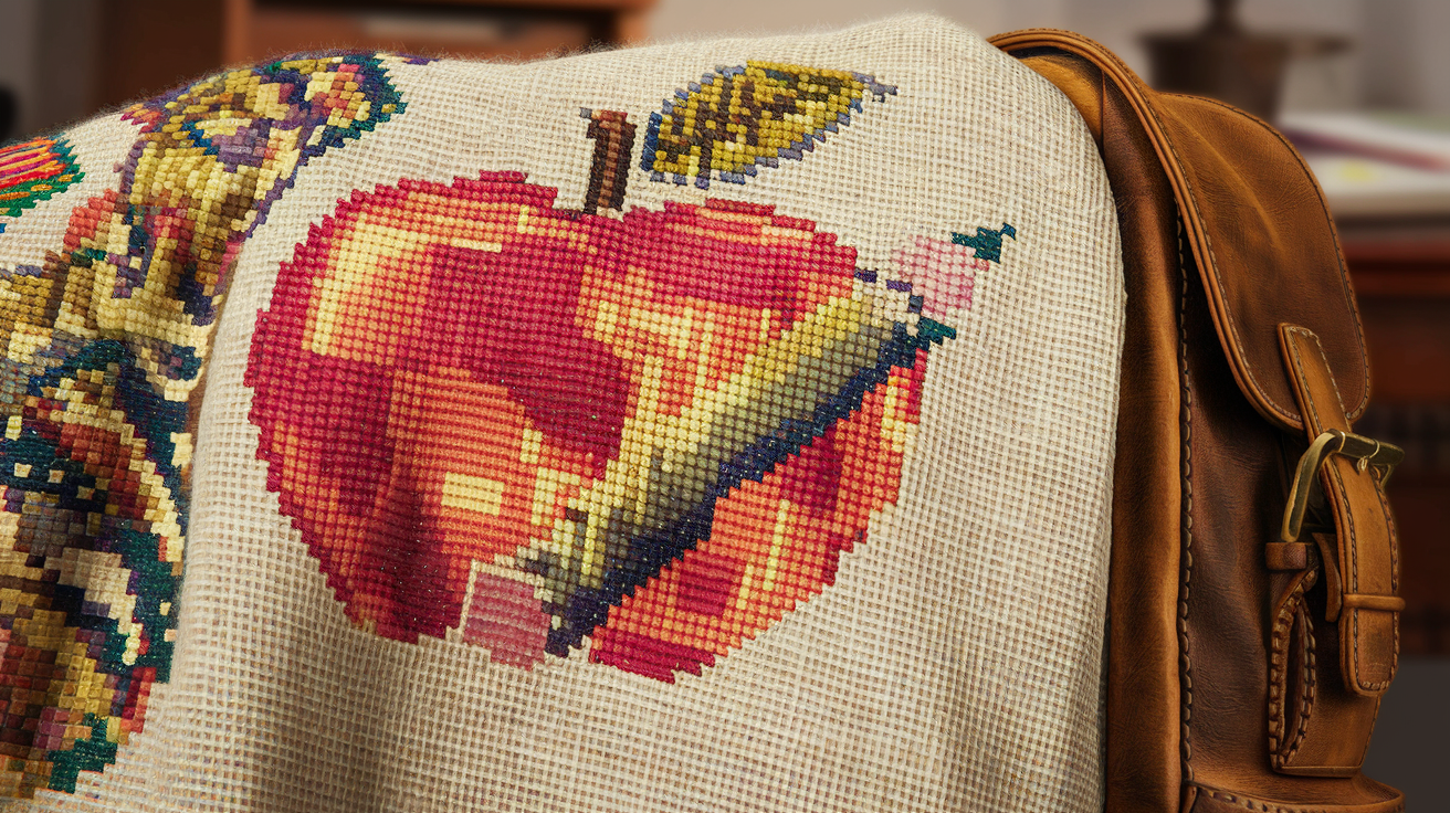 Back To School Cross Stitch Patterns For Teacher Gifts And Backpacks