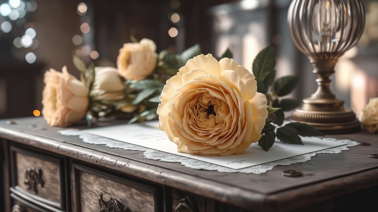 Free Vintage Yellow Rose Printables
