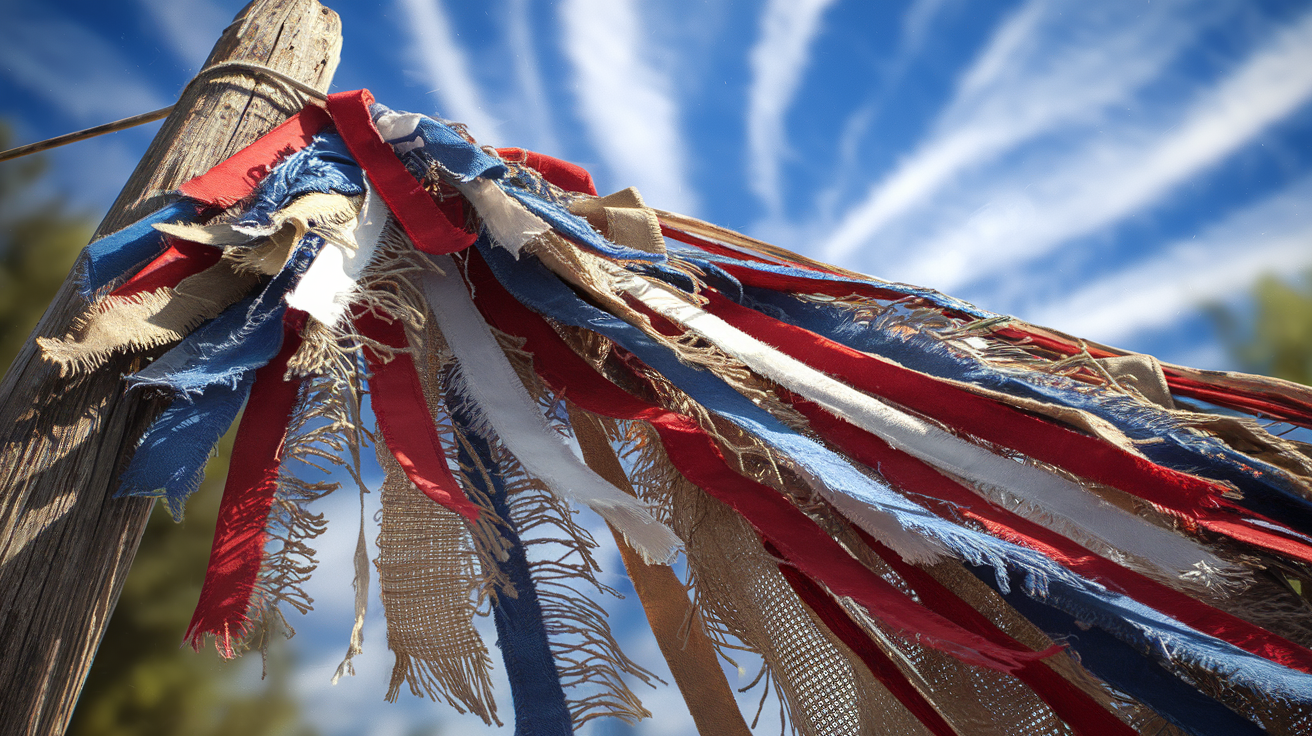 How To Make A Scrap Ribbon Patriotic Flag Craft