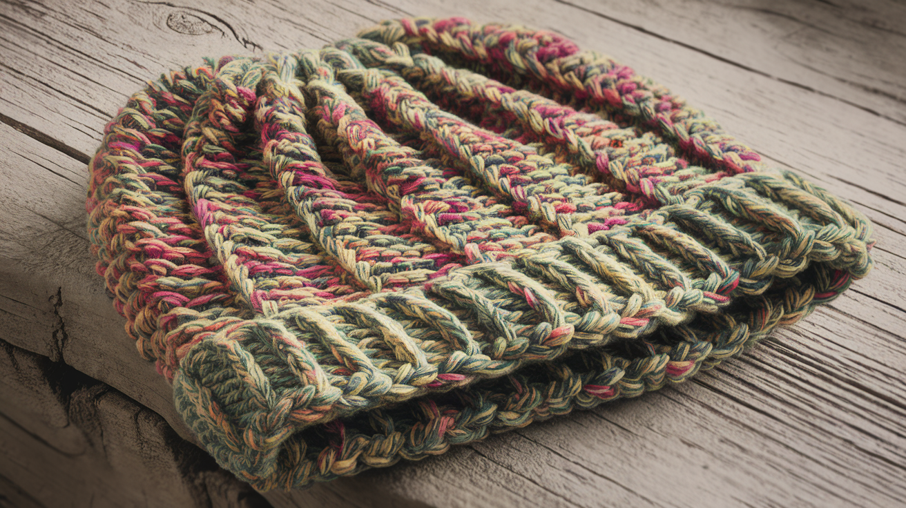 Free Hourglass Beanie Crochet Pattern Using Hand Dyed Yarn