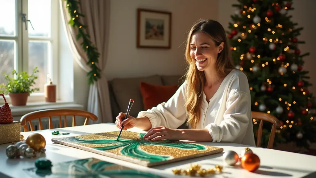 Holiday Paint Pouring Brings Joy and Creativity to the Table