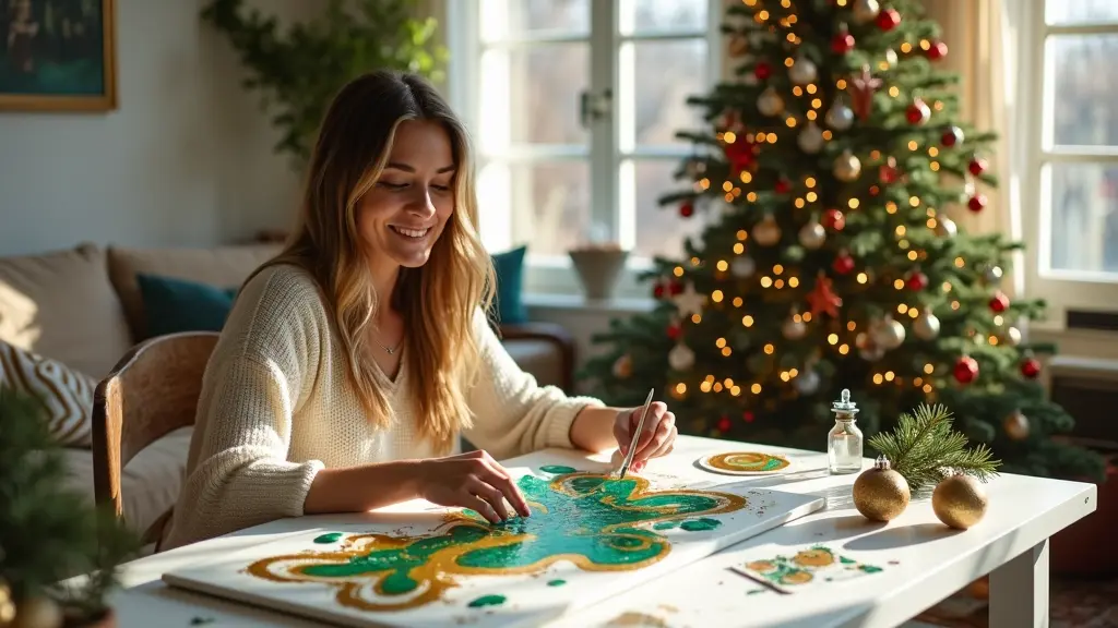 Holiday Paint Pouring Brings Joy and Creativity to the Table