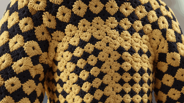 How To Crochet A Honeycomb Cardigan With Granny Squares