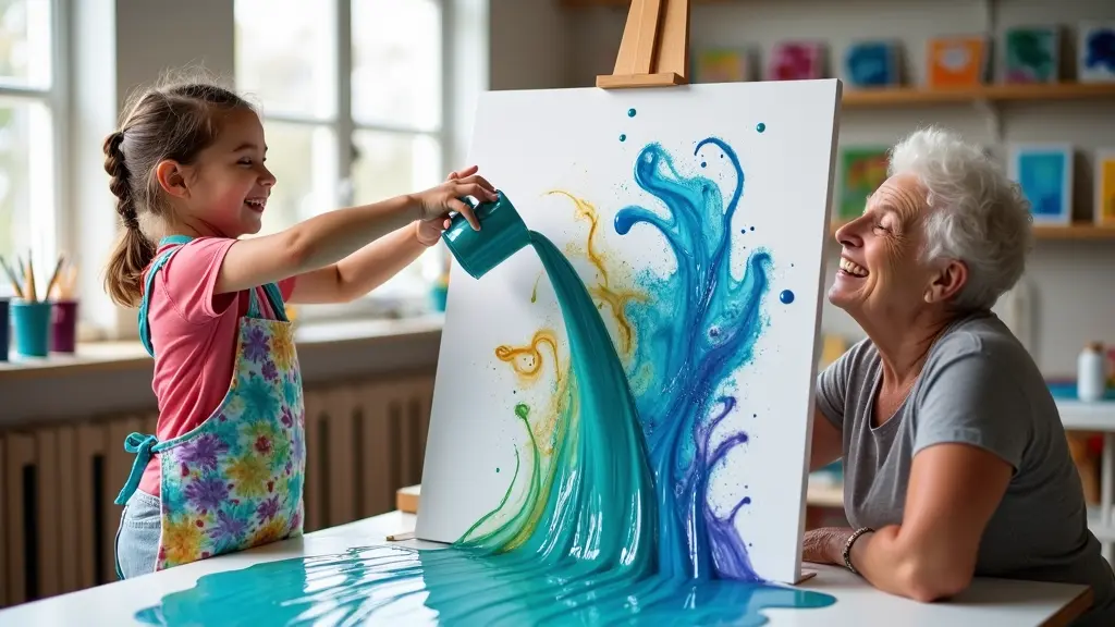 Paint Pouring Art Delights Creatives of All Ages