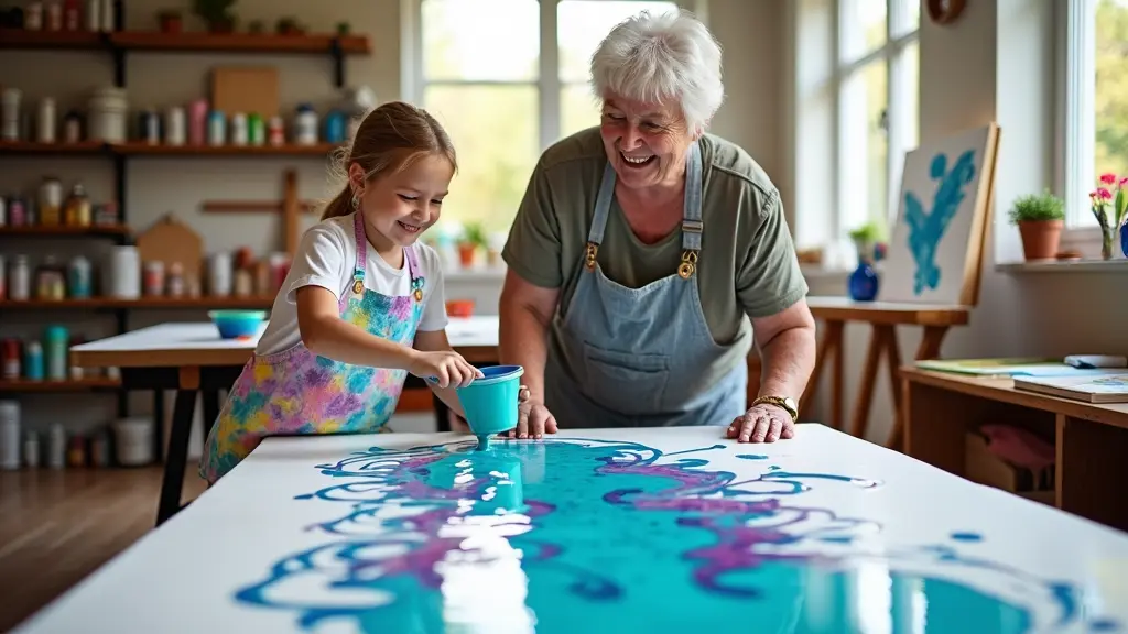 Paint Pouring Art Delights Creatives of All Ages