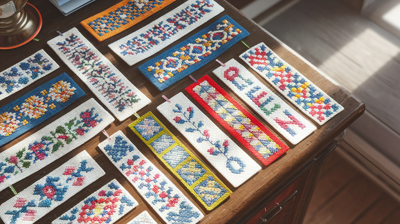 Colorful Cross Stitch Bookmark Patterns For Beginners