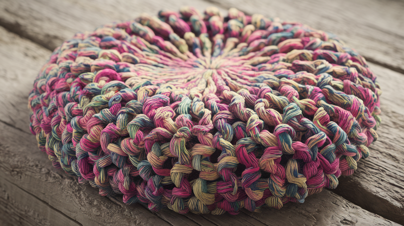 Free Hourglass Beanie Crochet Pattern Using Hand Dyed Yarn