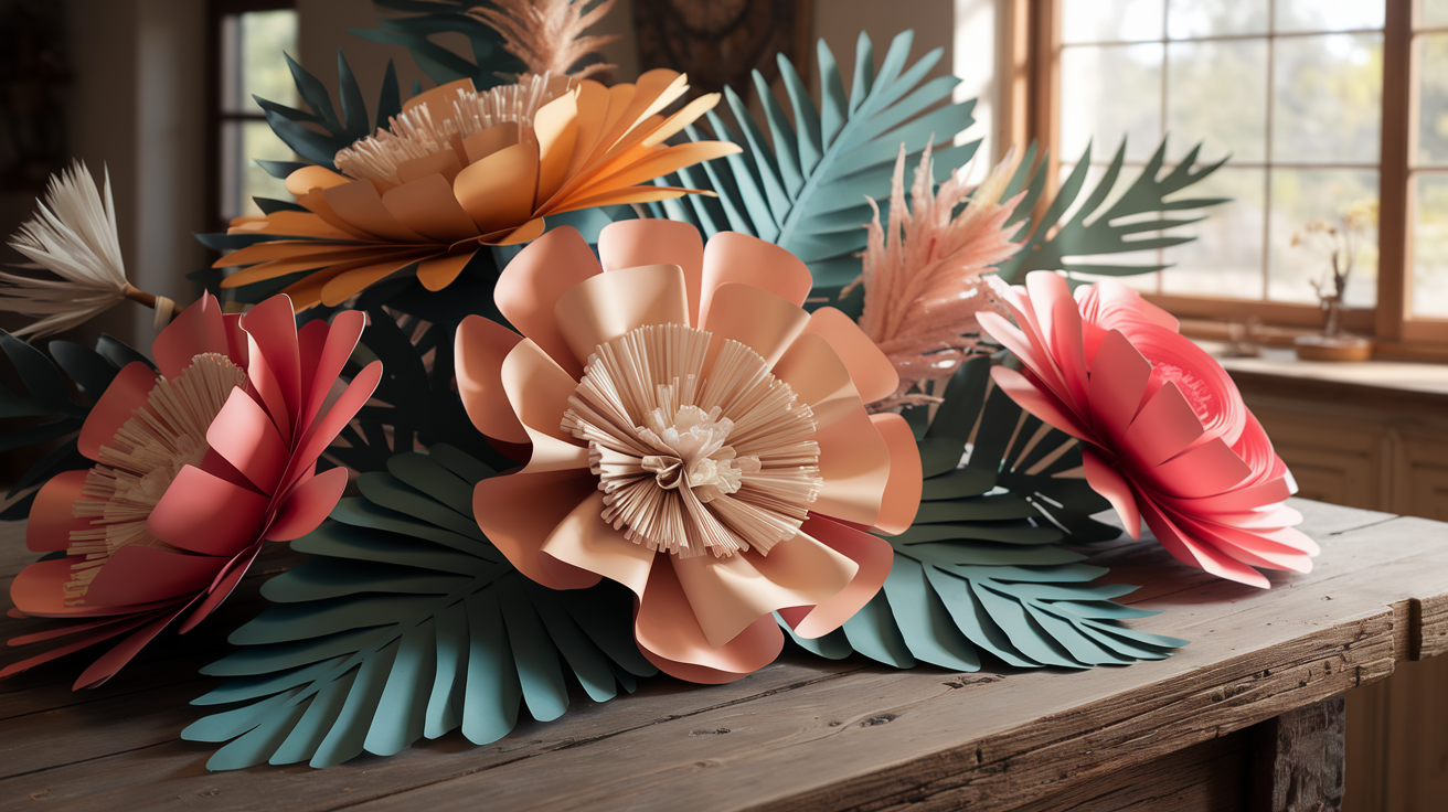 How To Make Diy Tropical Paper Flowers For Home Decor Easily